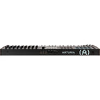 Arturia KeyLab 49 MK3 MIDI keyboard in black finish, rear view with connectivity
