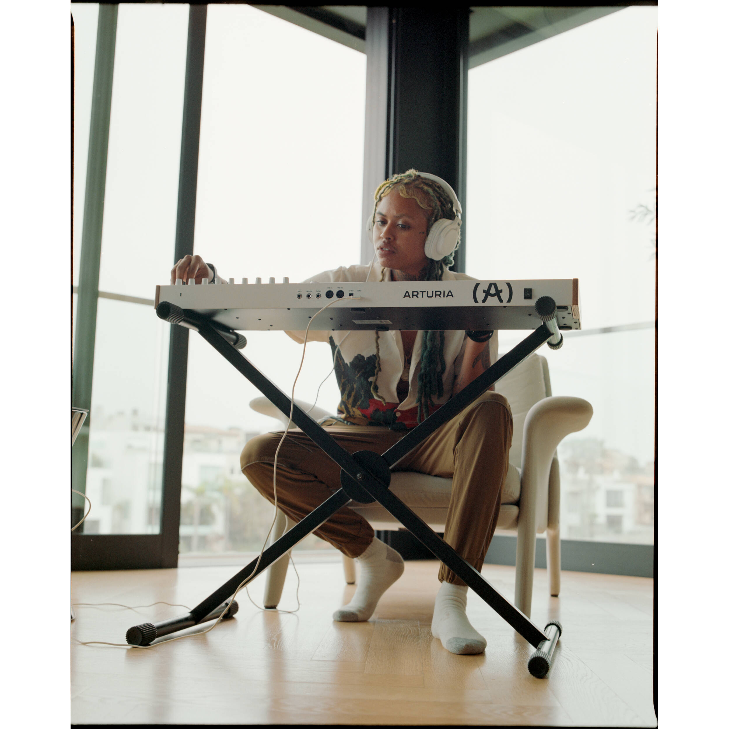 Arturia KeyLab 49 MK3 MIDI keyboard with 49 keys, control knobs, and pads, designed for music production and digital performance.