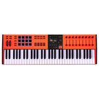 Arturia KeyLab 61 MK3 Ultra MIDI keyboard in orange finish, top view
