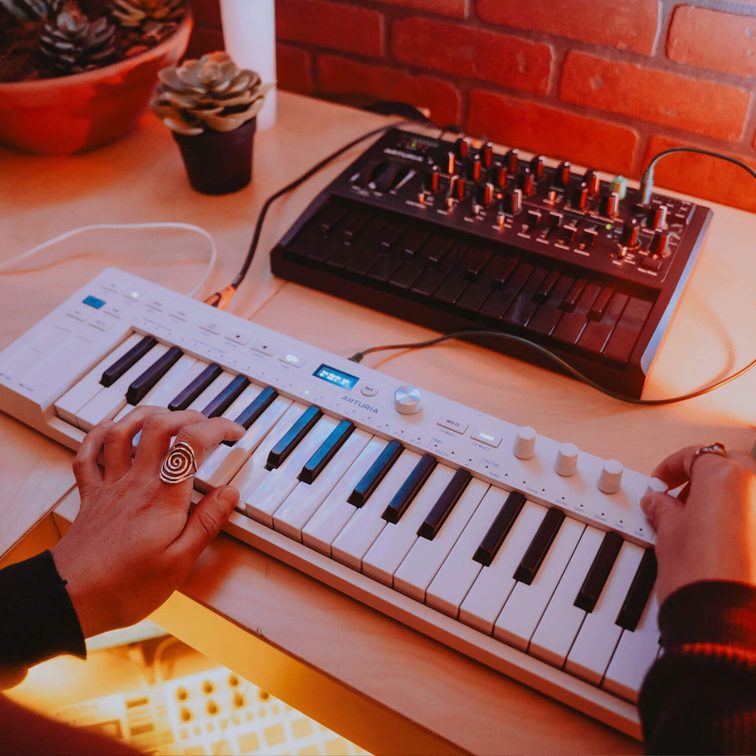 Arturia KeyStep 37 MK2 sequencers, close up