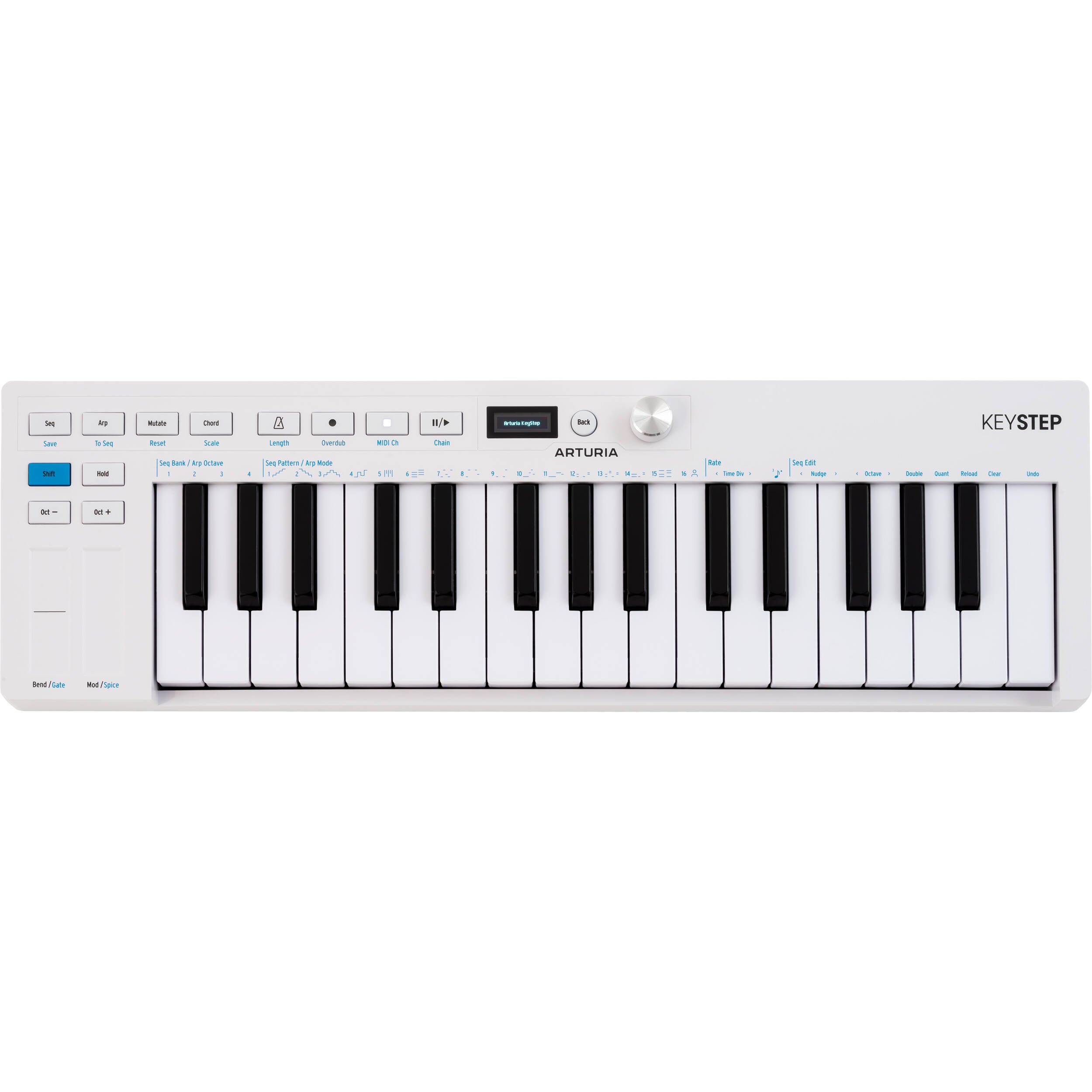 Arturia KeyStep MK2 MIDI controller, side view