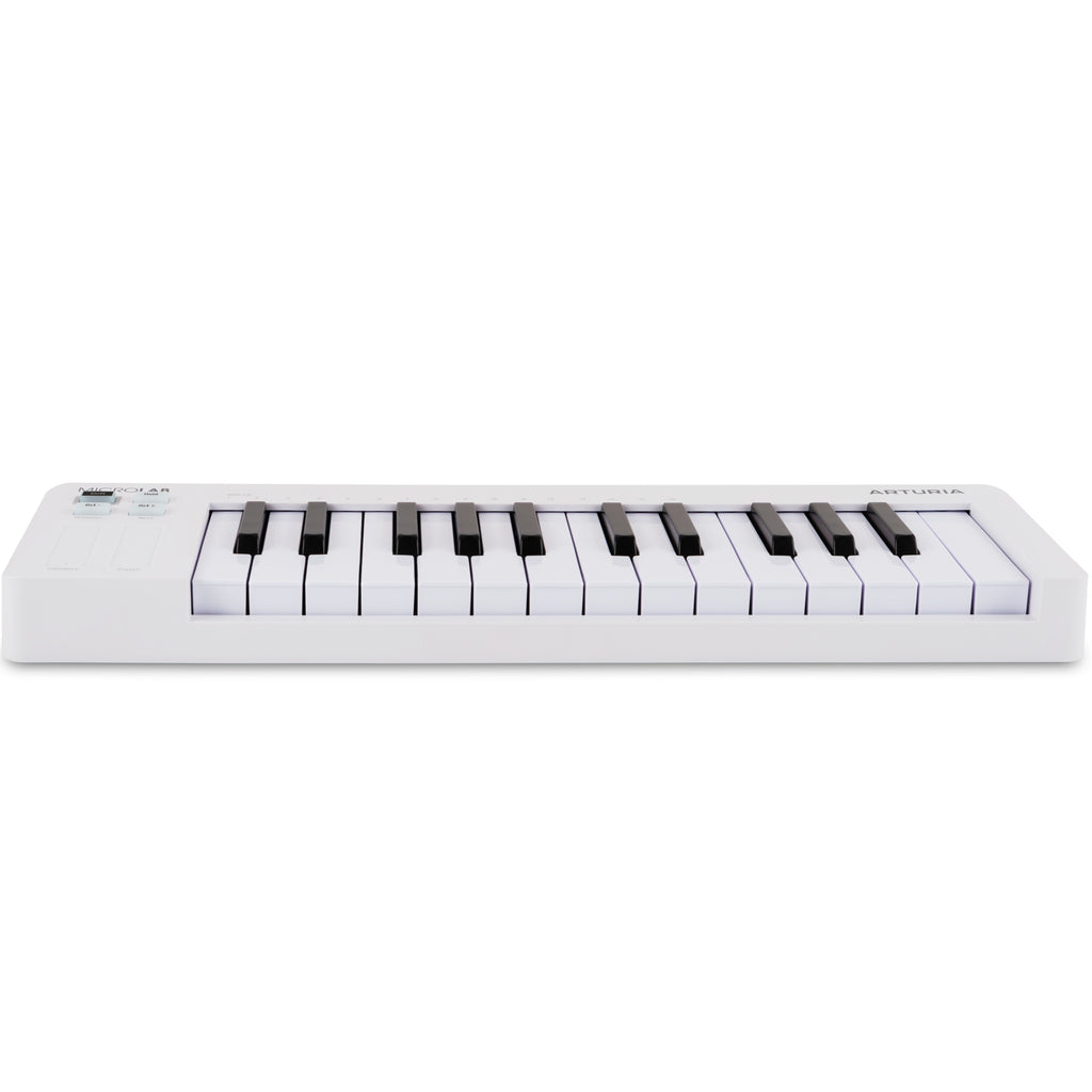 Arturia MicroLab MK3 MIDI keyboard controller, white, front view