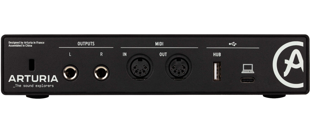 Arturia MiniFuse 2 audio interface, black, rear view
