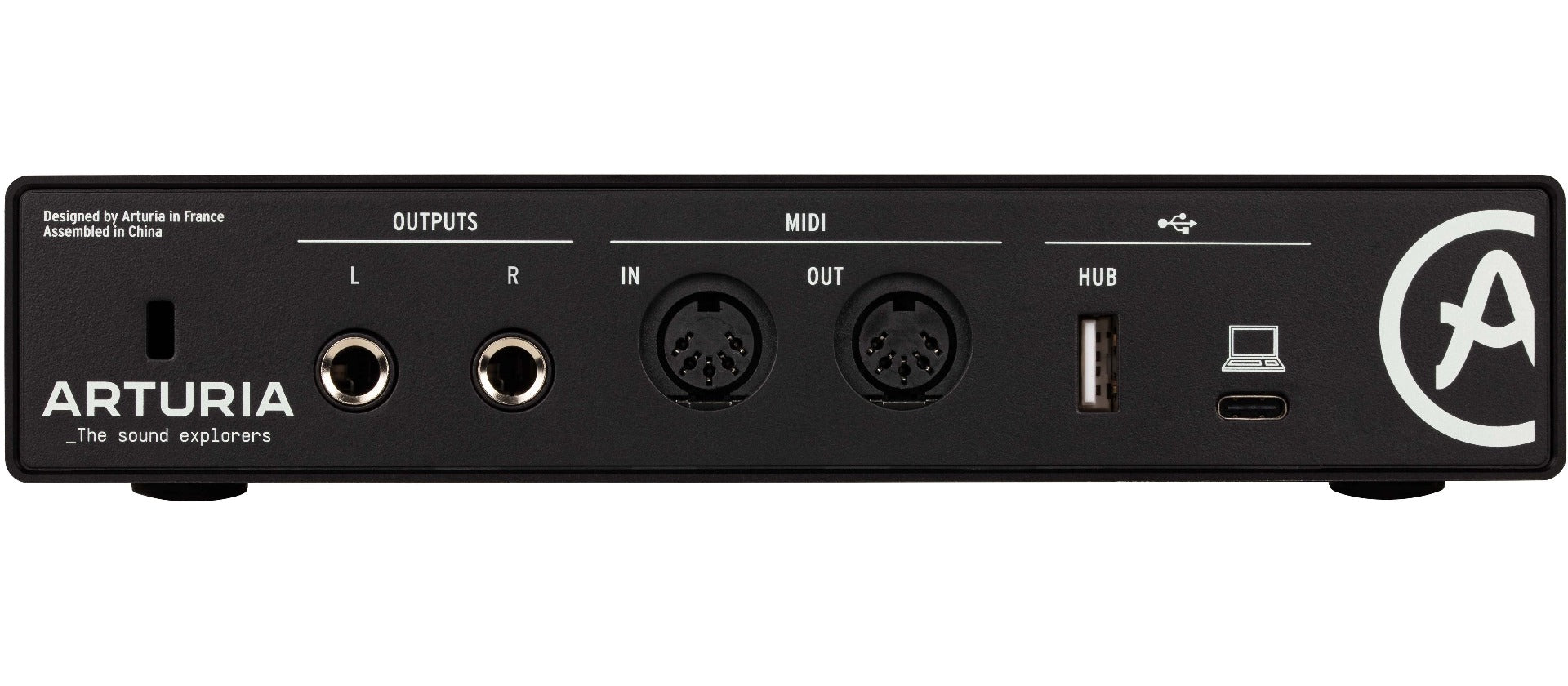 Arturia MiniFuse 2 audio interface, black, rear view
