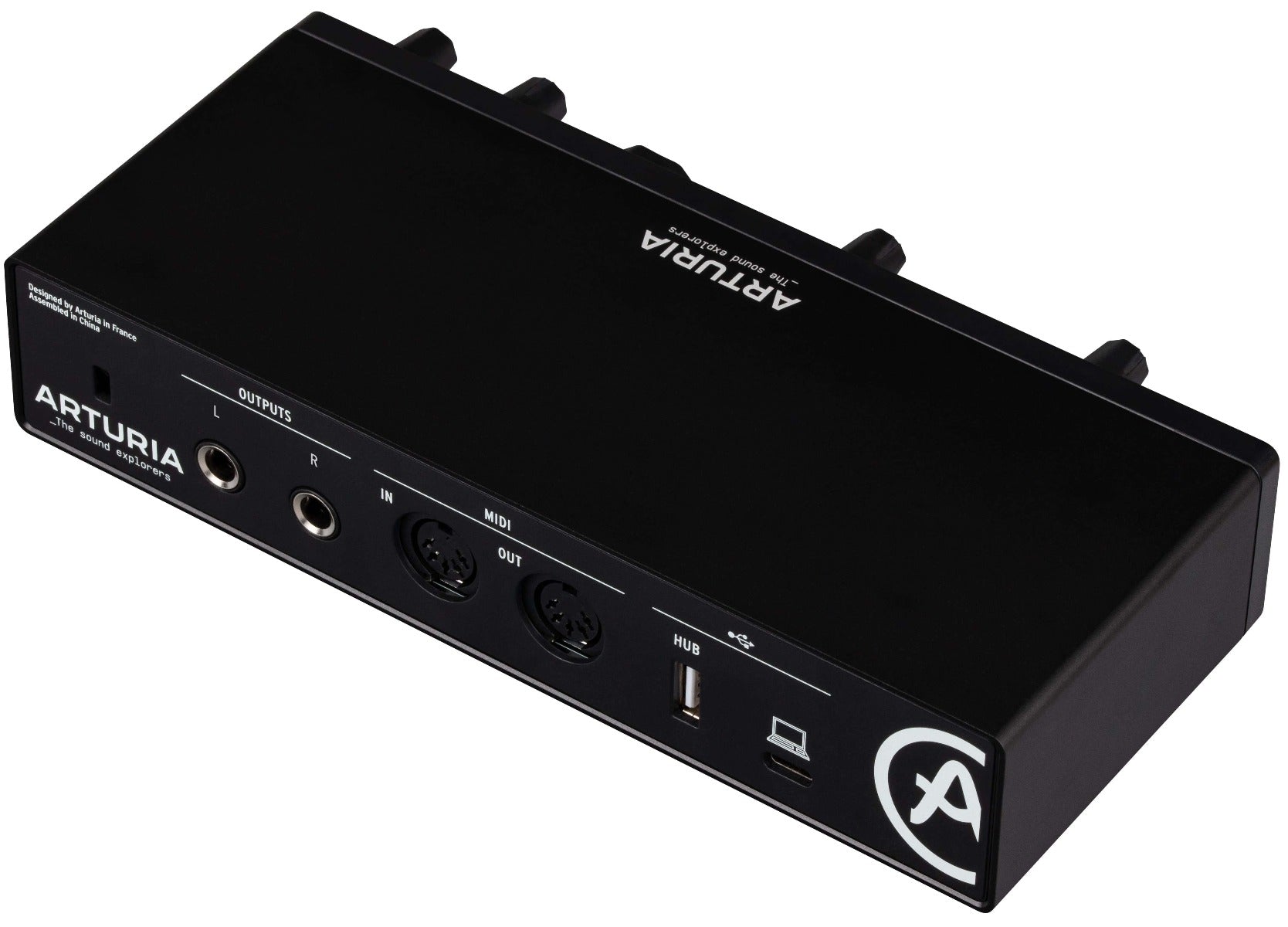 Arturia MiniFuse 2 audio interface, black, rear view