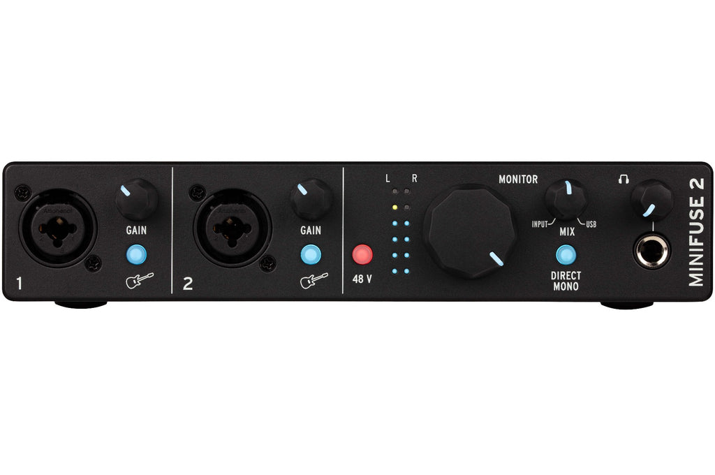 Arturia MiniFuse 2 audio interface, black, front view