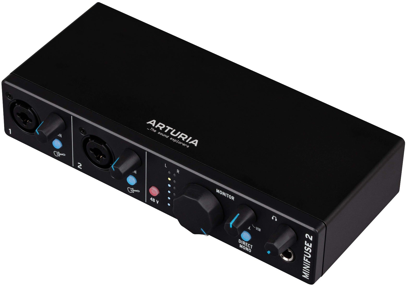 Arturia MiniFuse 2 audio interface, black, front view