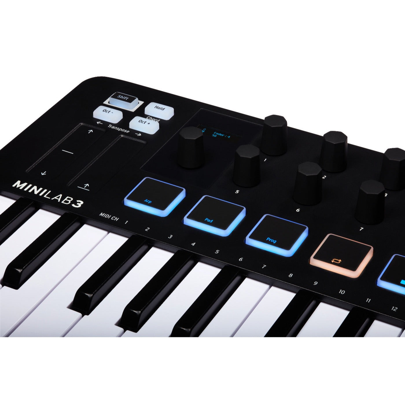 Arturia MiniLab 3 MIDI keyboard, in black