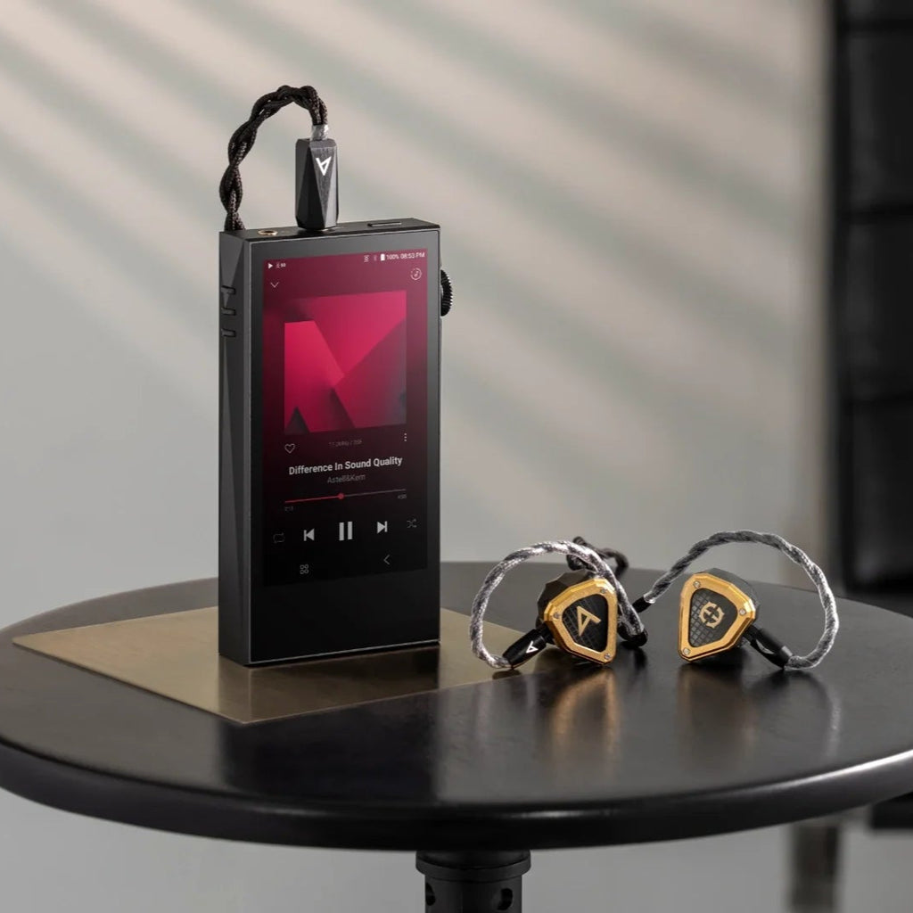 Astell&Kern A&ultima SP3000M portable music player with sleek design and high-resolution display.