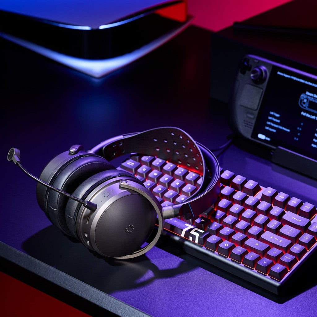 Audeze Maxwell 2 ANC (PlayStation Edition) on a gaming desk