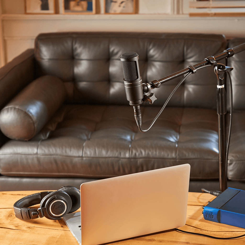 Audio-Technica AT 2020 condenser microphone, lifestyle