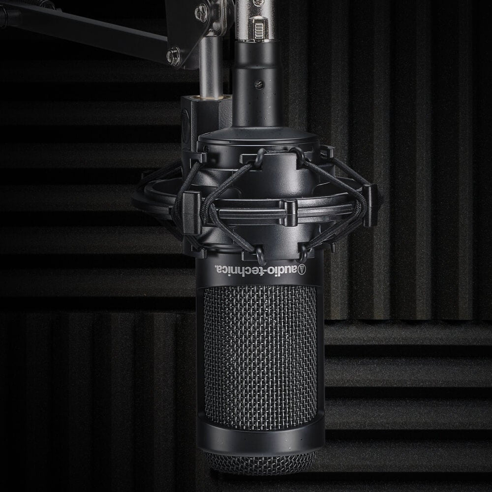 Audio-Technica AT2035 large-diaphragm condenser microphone, lifestyle shot