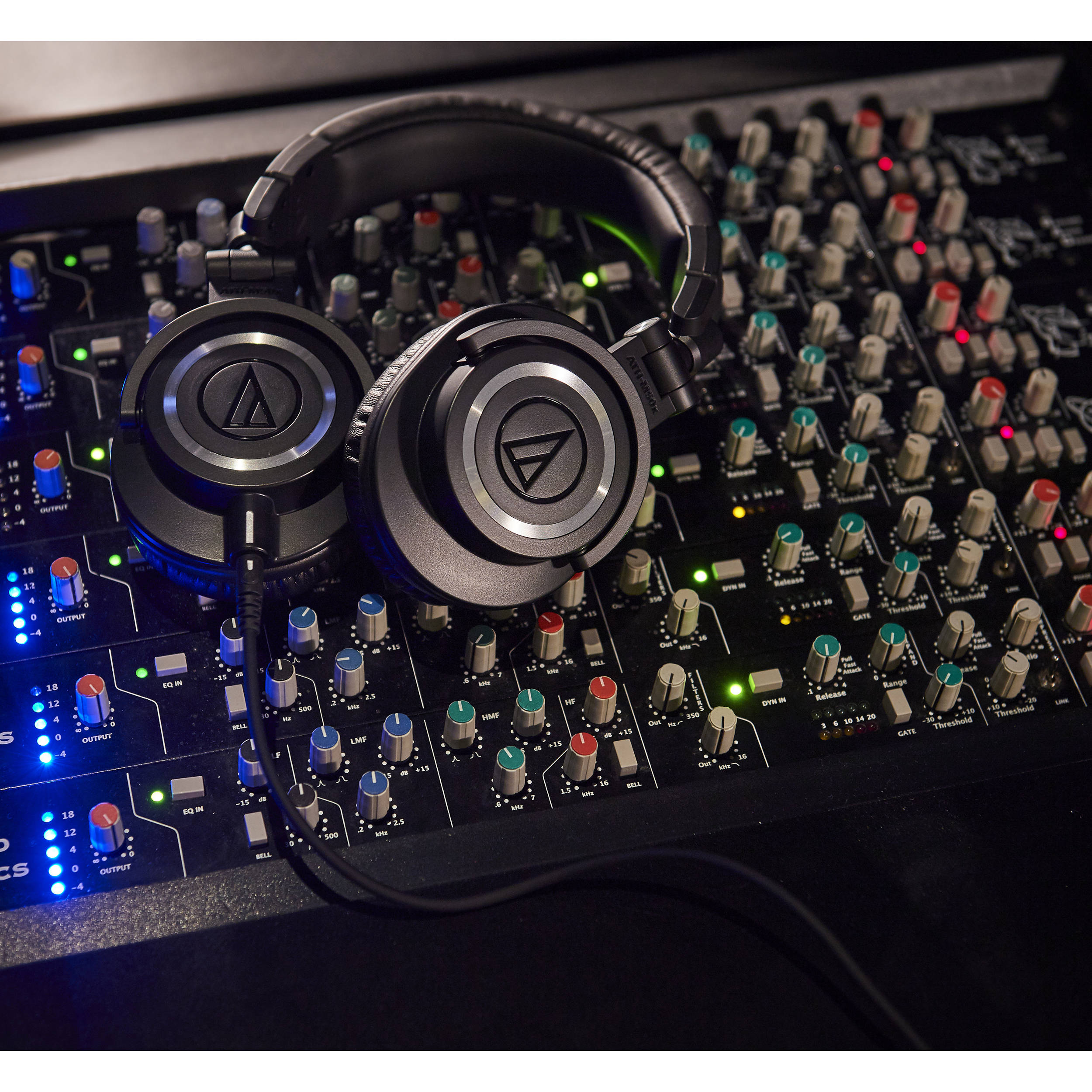 Audio-Technica ATH-M50x studio headphones, close-up