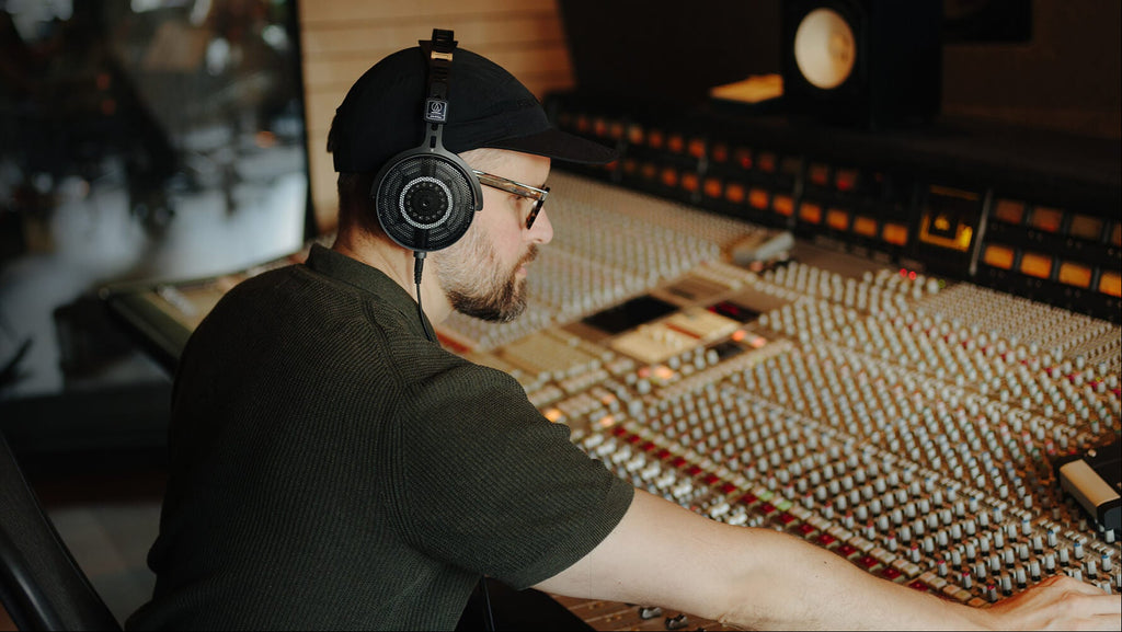 Audio-Technica ATH-R70xa studio headphones, in use, lifestyle