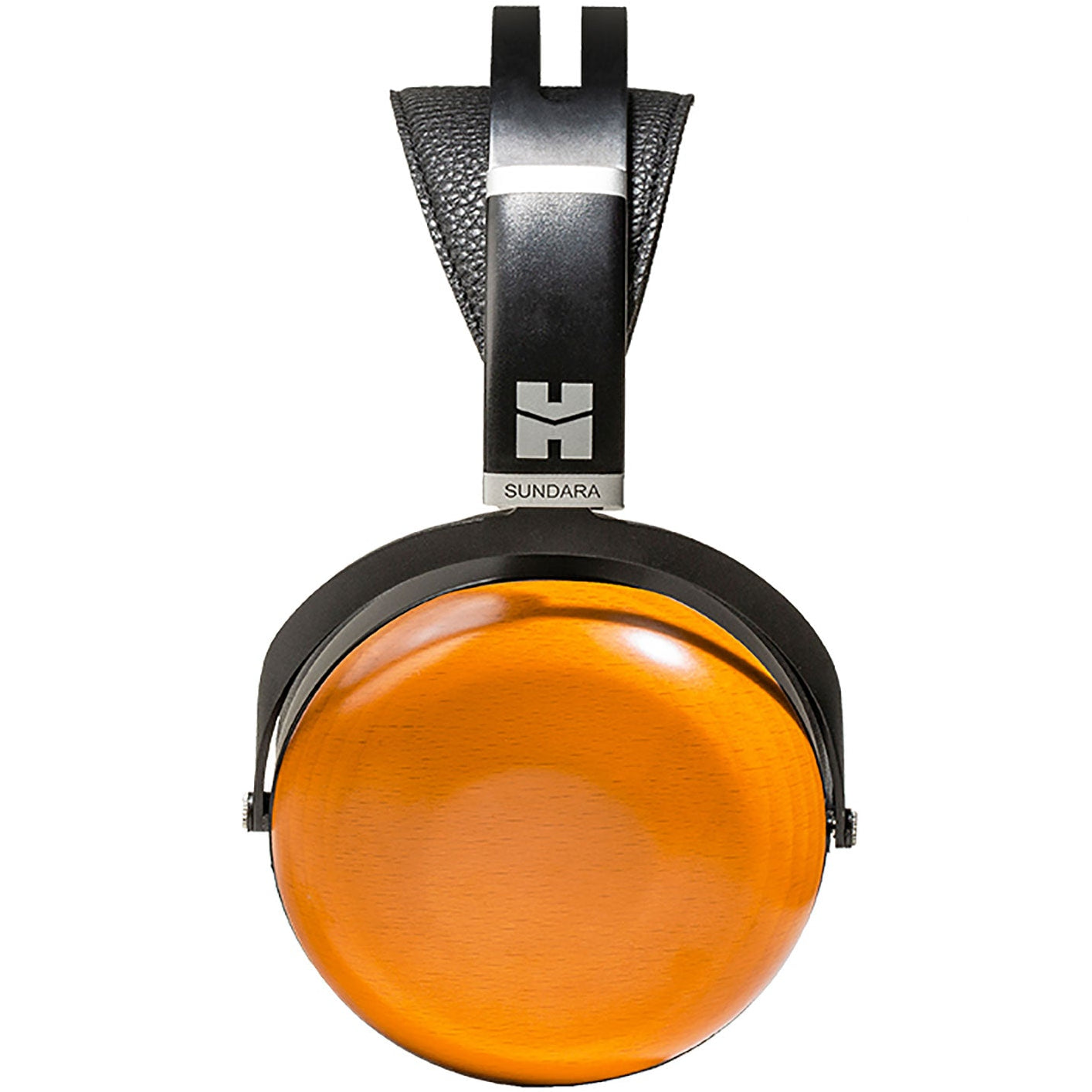 HiFiMAN Sundara closed-back wired headphones with large ear cups and padded headband, shown from a side angle.