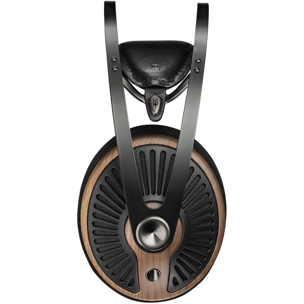 Meze Audio 105 SILVA wired headphones with black ear cups and headband, showing sleek design and plush ear cushions.