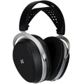 HiFiMAN Audivina LE wired headphones with sleek black design and over-ear cushions, showcasing premium audio quality and comfort.
