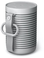 Bang & Olufsen Beosound Explore portable Bluetooth speaker, with carabiner mount, rear panel and connections