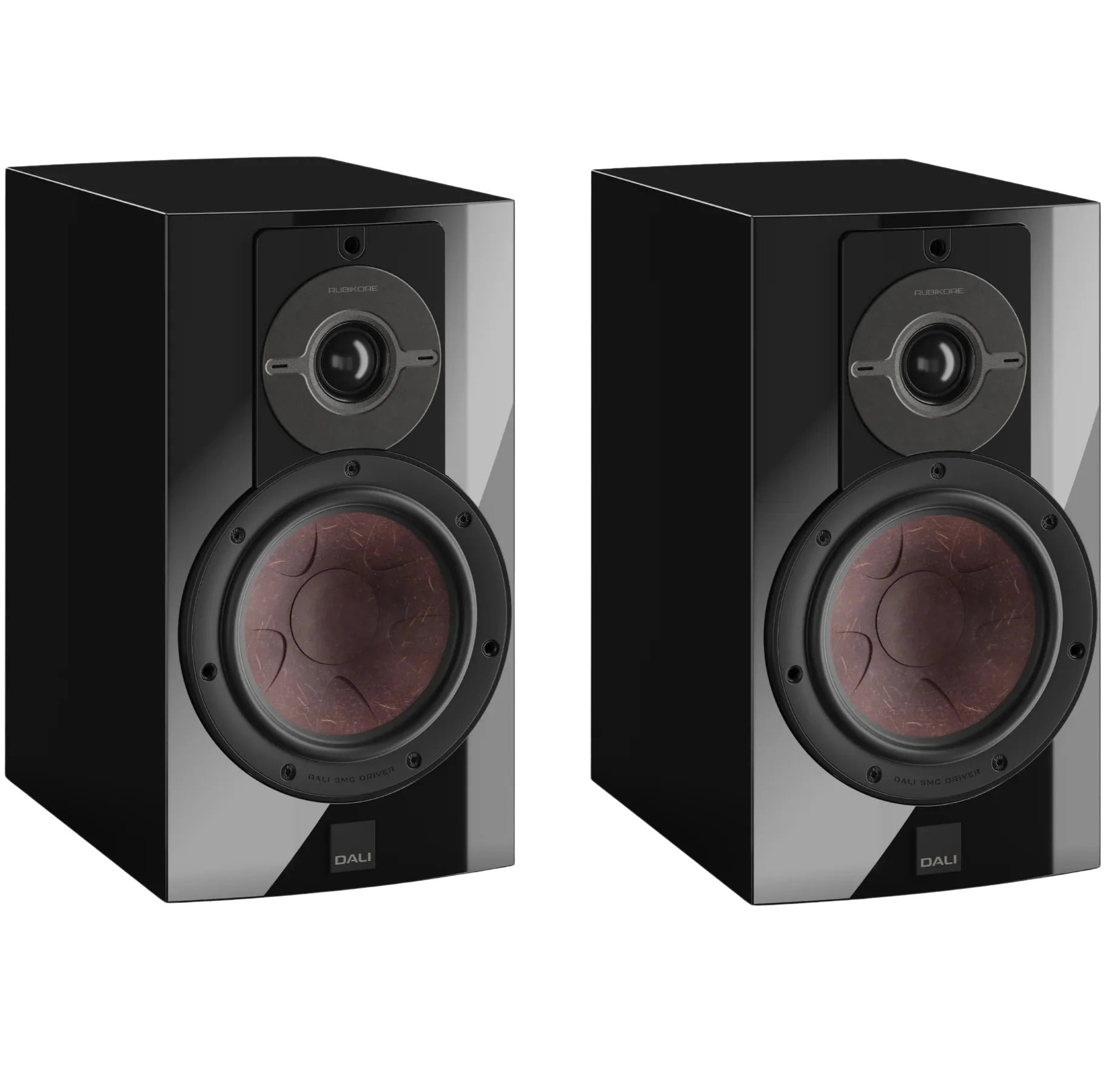 DALI Dali Rubikore 2 passive bookshelf speakers with black finish and compact design for high-quality audio.