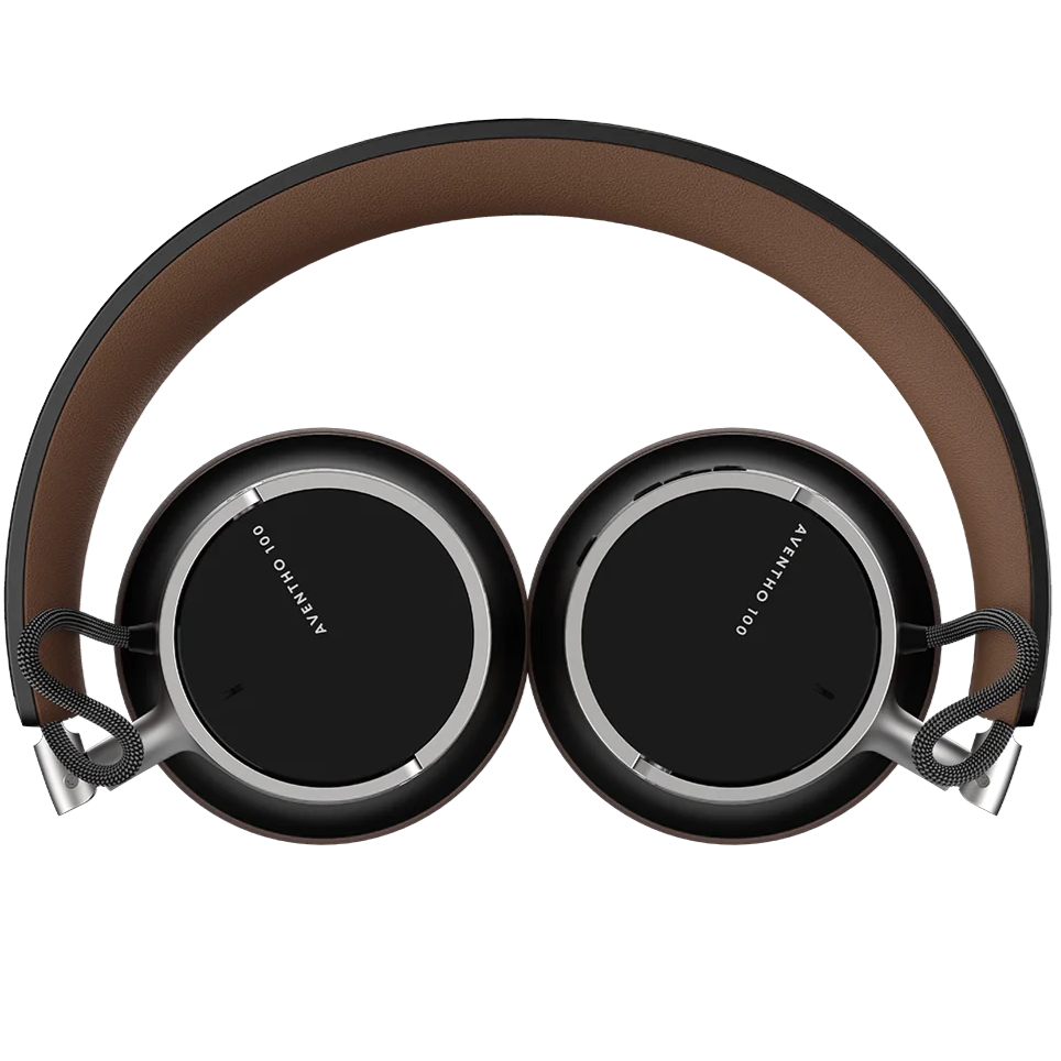 Beyerdynamic Aventho 100 wireless headphones in brown, folded