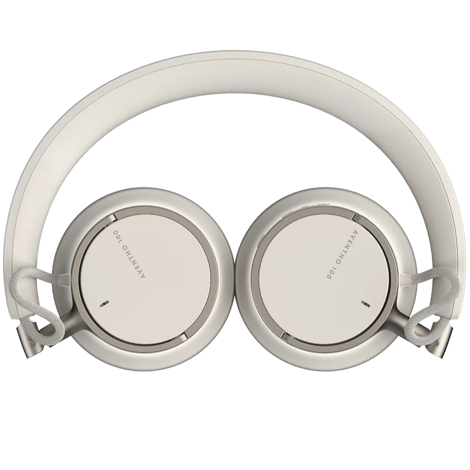 Beyerdynamic Aventho 100 wireless headphones in cream, folded