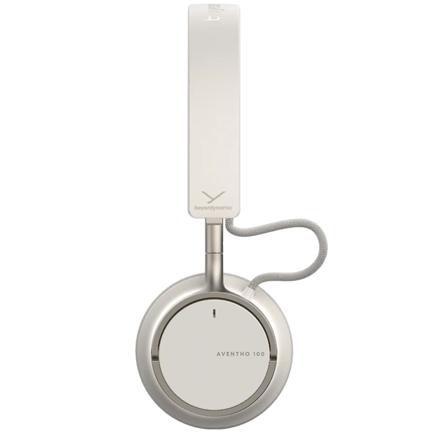 Beyerdynamic Aventho 100 wireless headphones in cream, front view