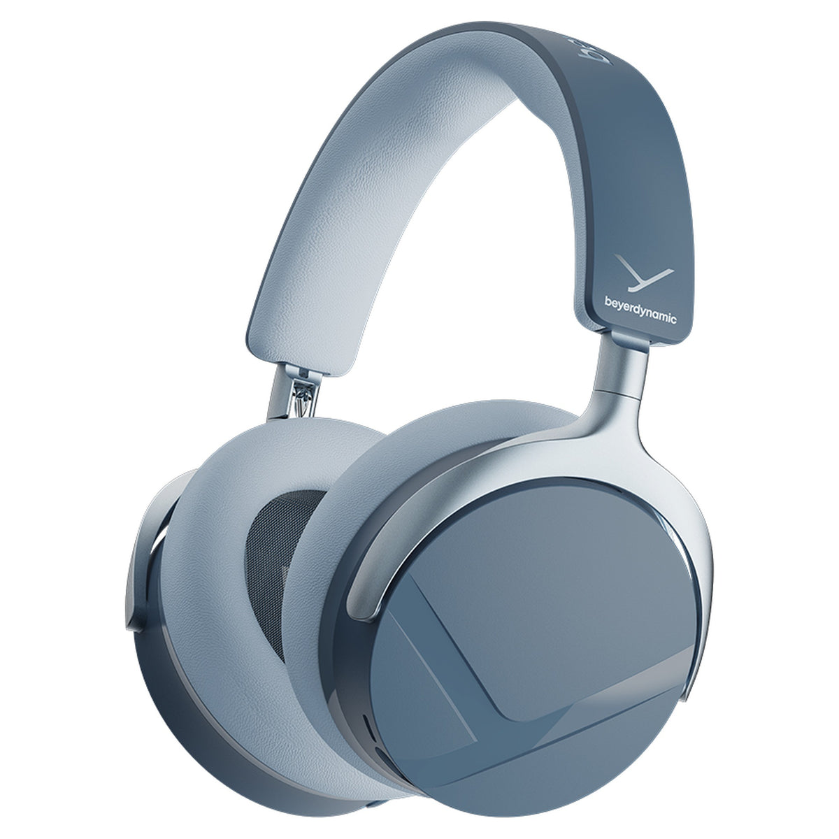 Beyerdynamic Aventho Y wireless headphones in Blue Fusion, angled view