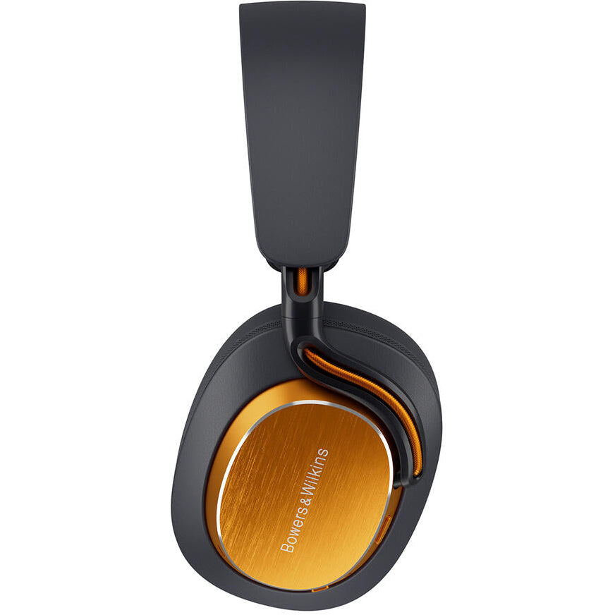 Bowers & Wilkins PX8 S2 (McLaren Edition) wireless headphones, detail view.