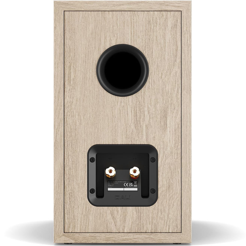 DALI Sonik 3 passive bookshelf speakers with black finish, compact design, and front-facing drivers for high-quality audio.
