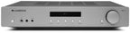 Cambridge Audio AXA35 stereo amplifier, black, front view