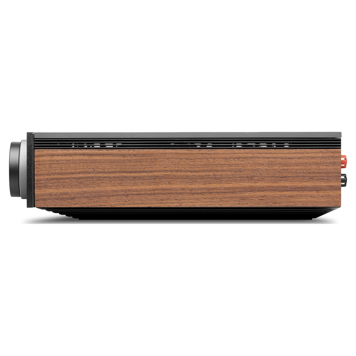 Cambridge Audio Evo 300 streaming amplifier, black, side view