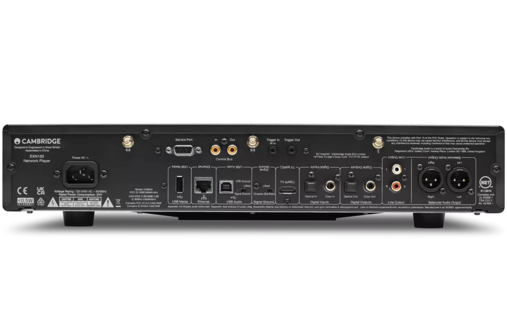 Cambridge Audio EXN100 network streaming preamp, front view