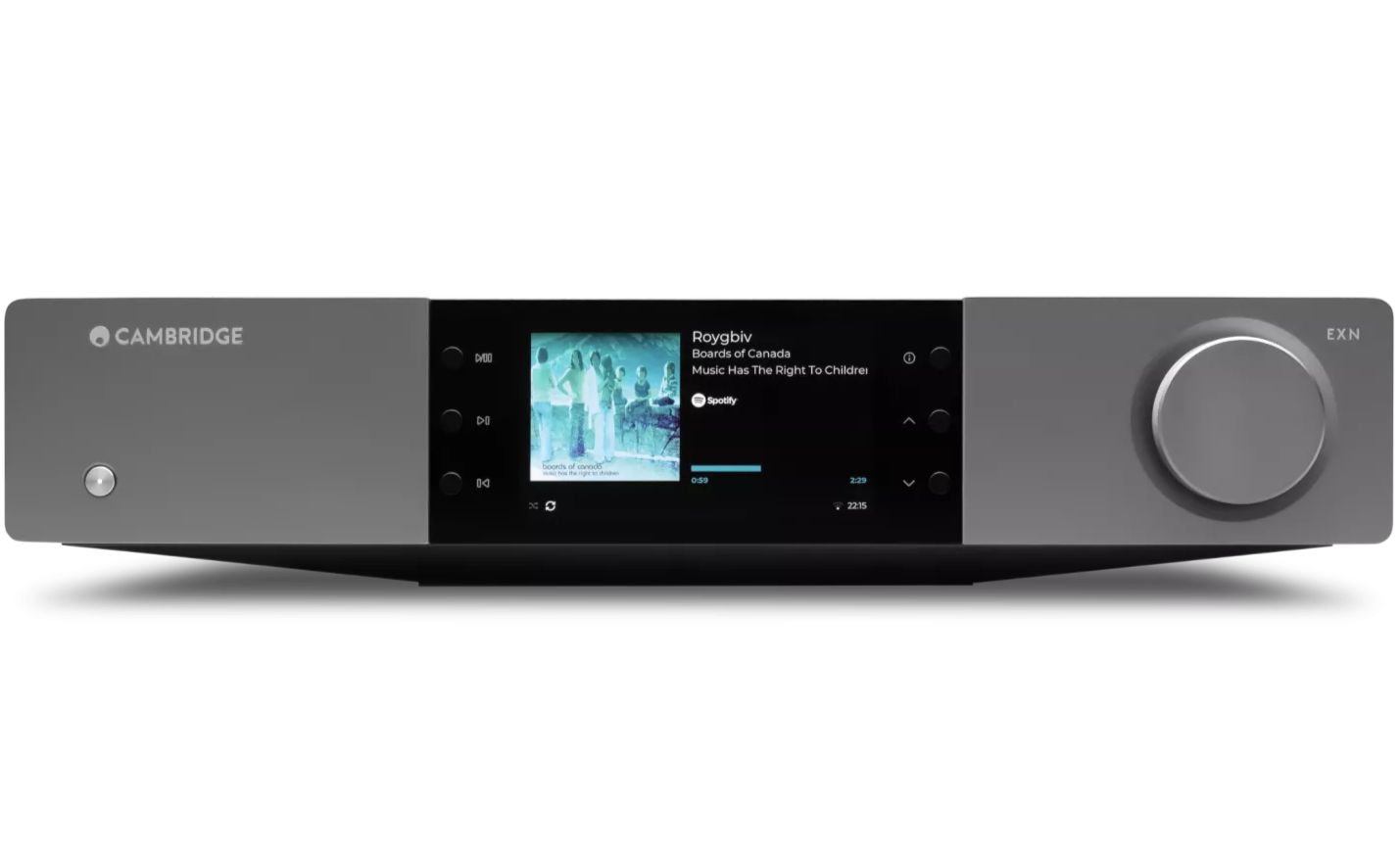 Cambridge Audio EXN100 network streaming preamp, black, front view