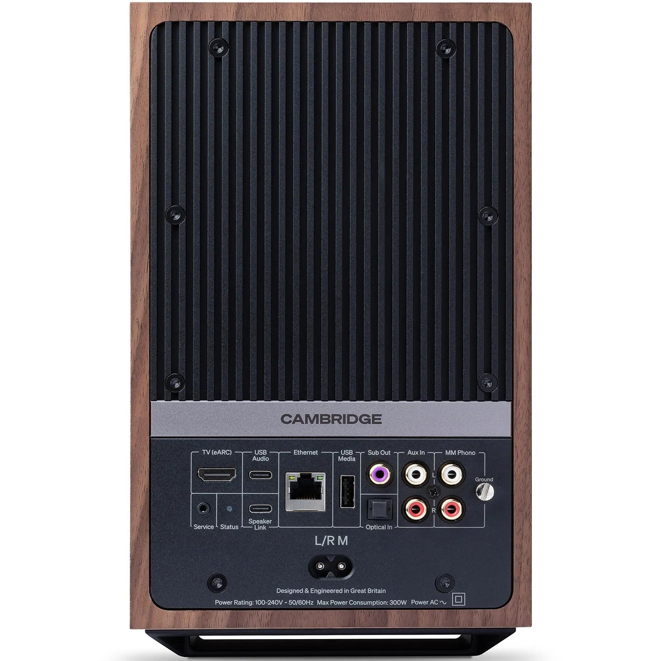 Cambridge Audio L/R M active bookshelf speakers, front view