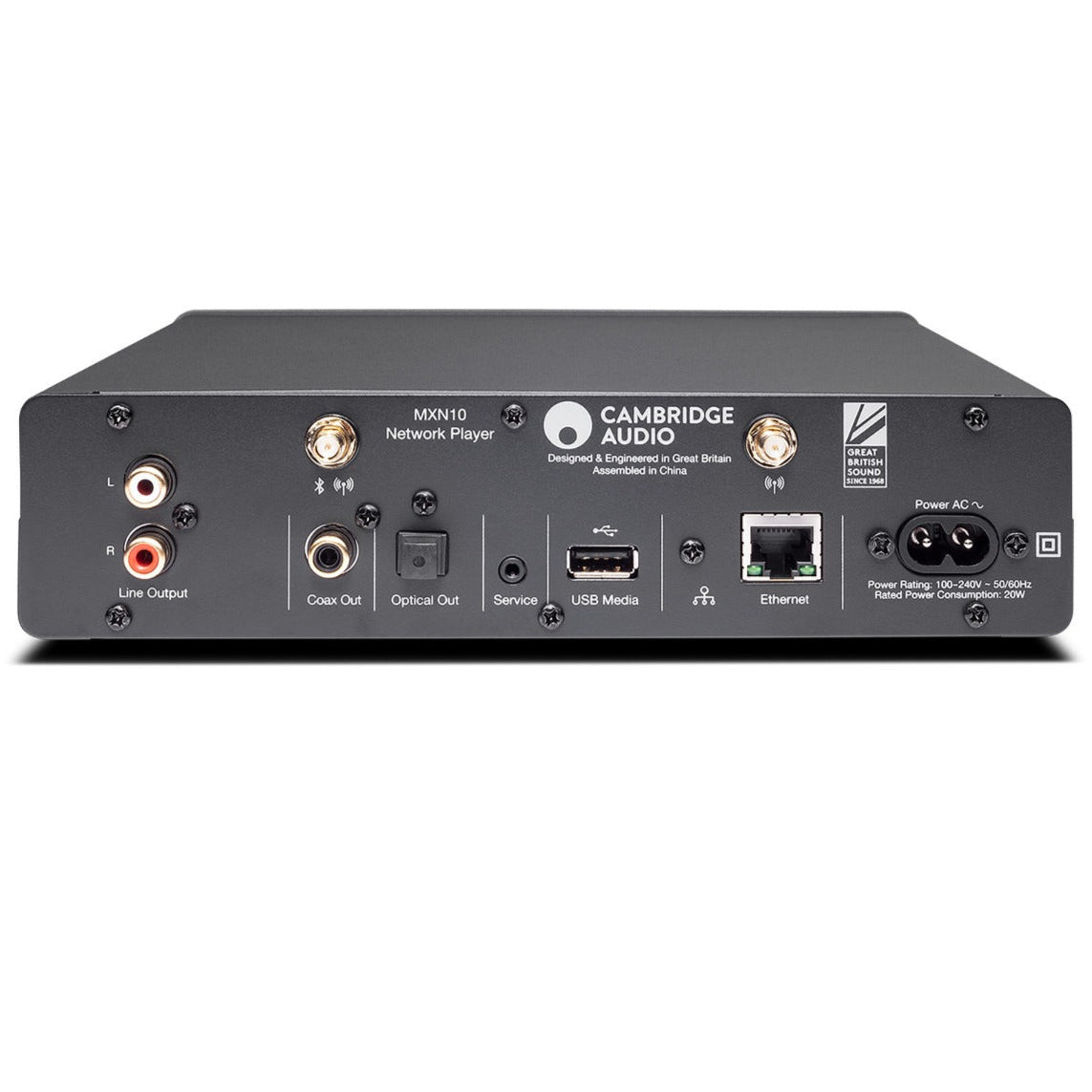 Cambridge Audio MXN10 network music streamer, front view