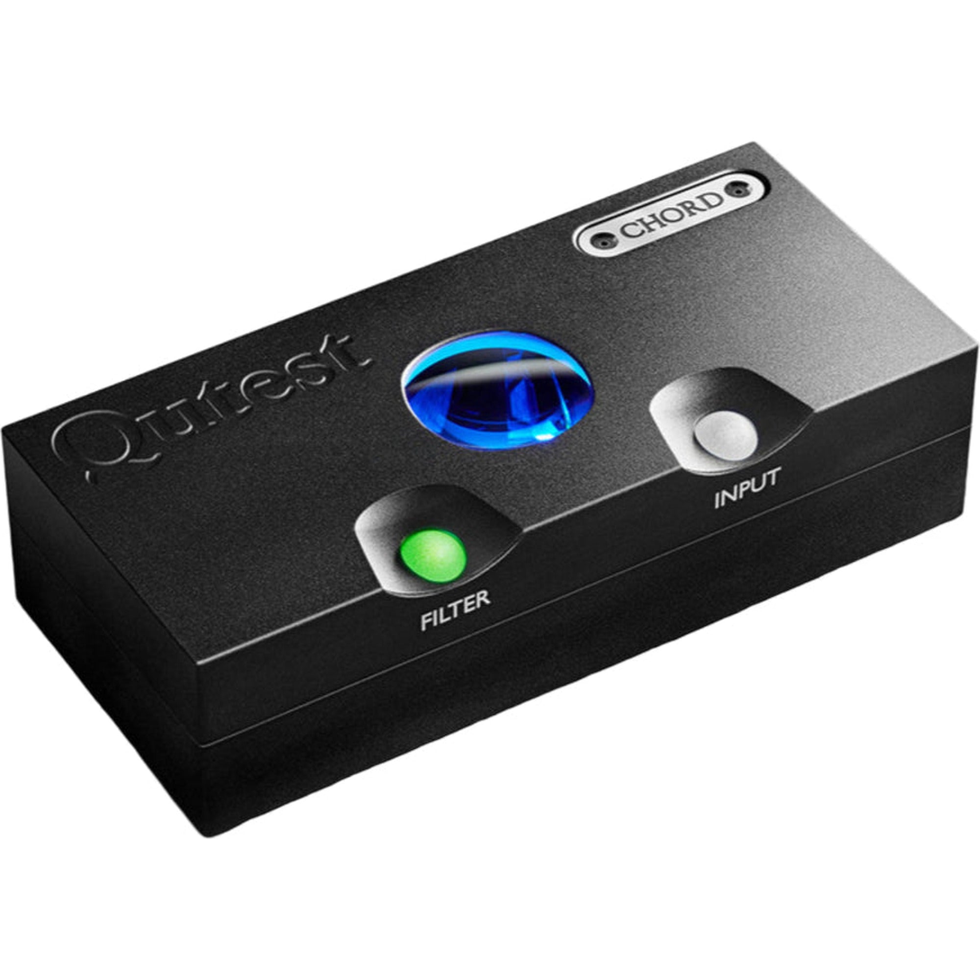 Chord Electronics Qutest DAC and headphone amplifier, silver, front view