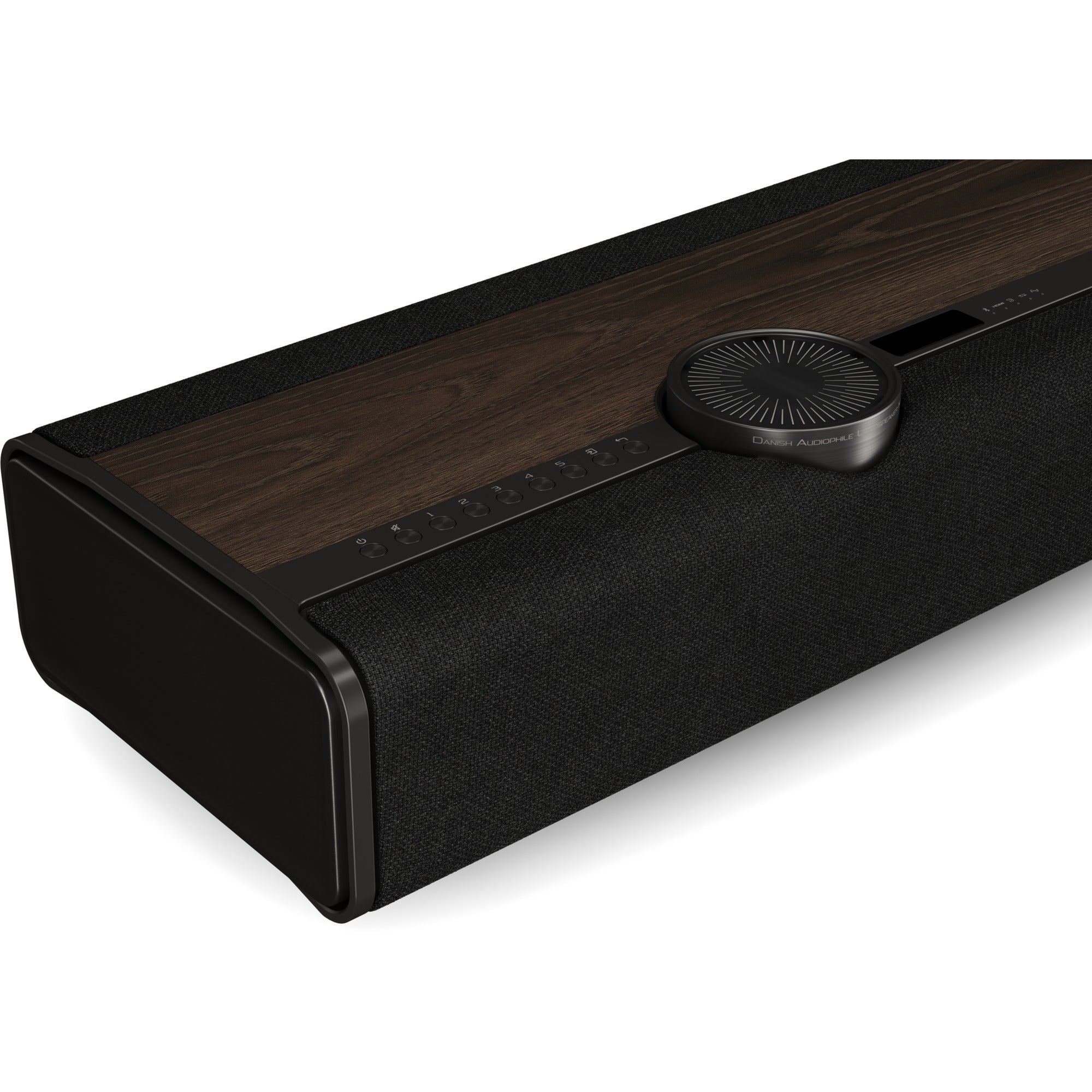 Dali Vega control wheel and oak veneer detail