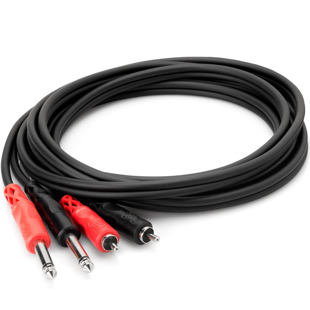 Hosa CPR-201 Dual 6.3mm TS - Dual RCA Cable 1m - Soundium