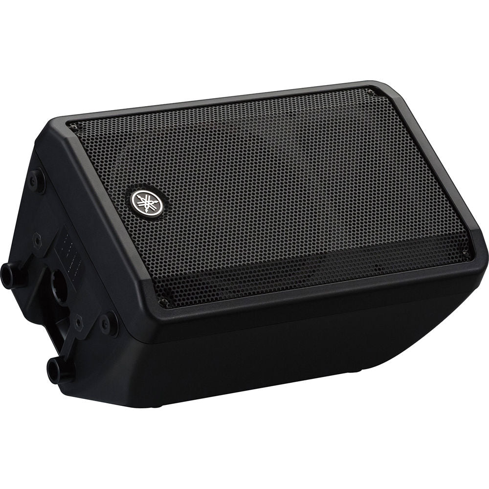 Yamaha DBR10 PA speaker with black grille and control panel, designed for professional sound reinforcement and live performances.