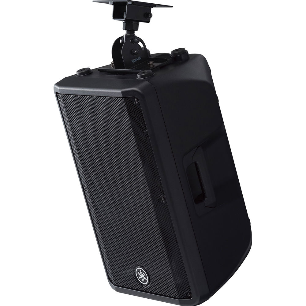 Yamaha DBR12 PA speaker with a black speaker grille and control panel, designed for professional sound reinforcement.