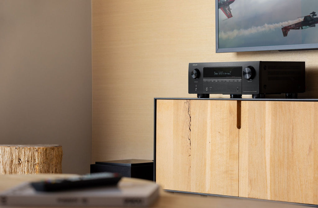 Denon AVC-X3800H stereo amplifiers, front