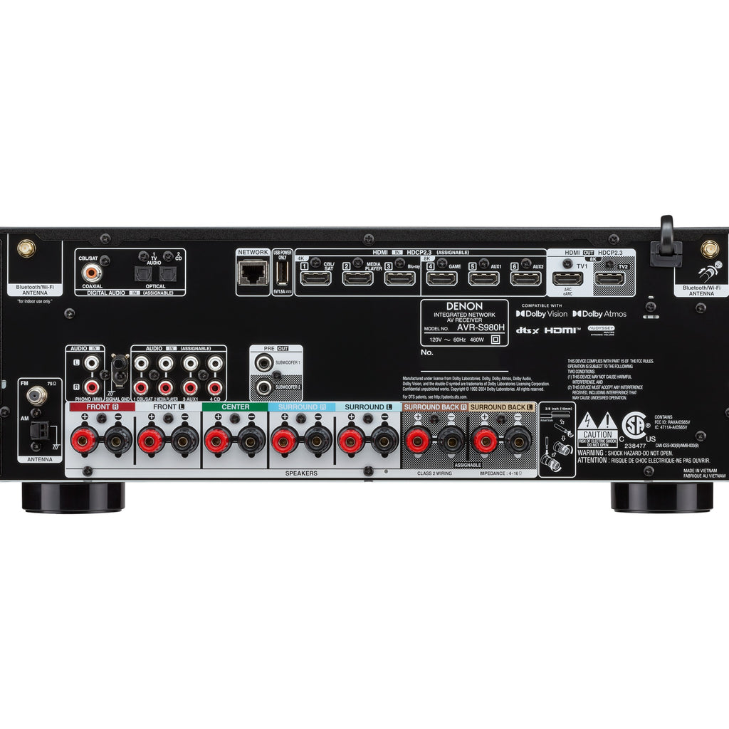 Denon AVR-S980H stereo amplifiers, front