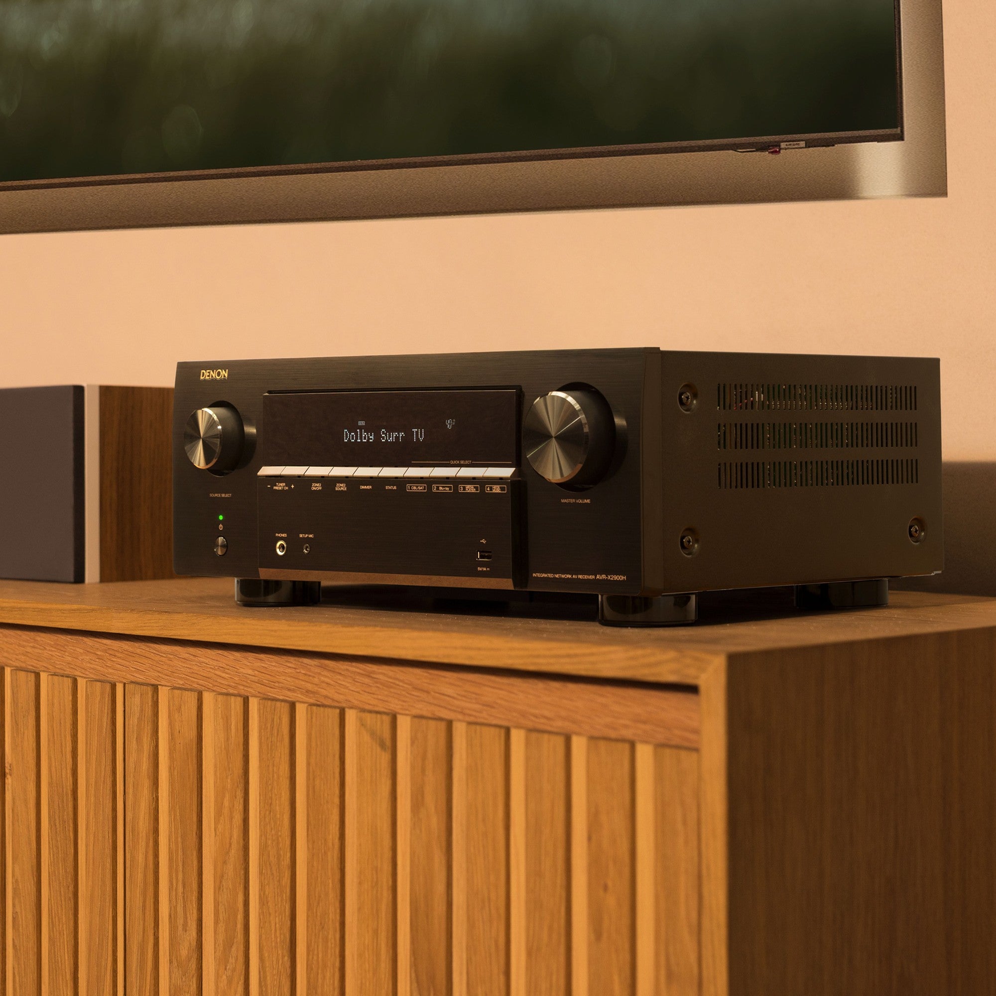 Denon AVR-X2900H DAB stereo amplifiers, alternate view