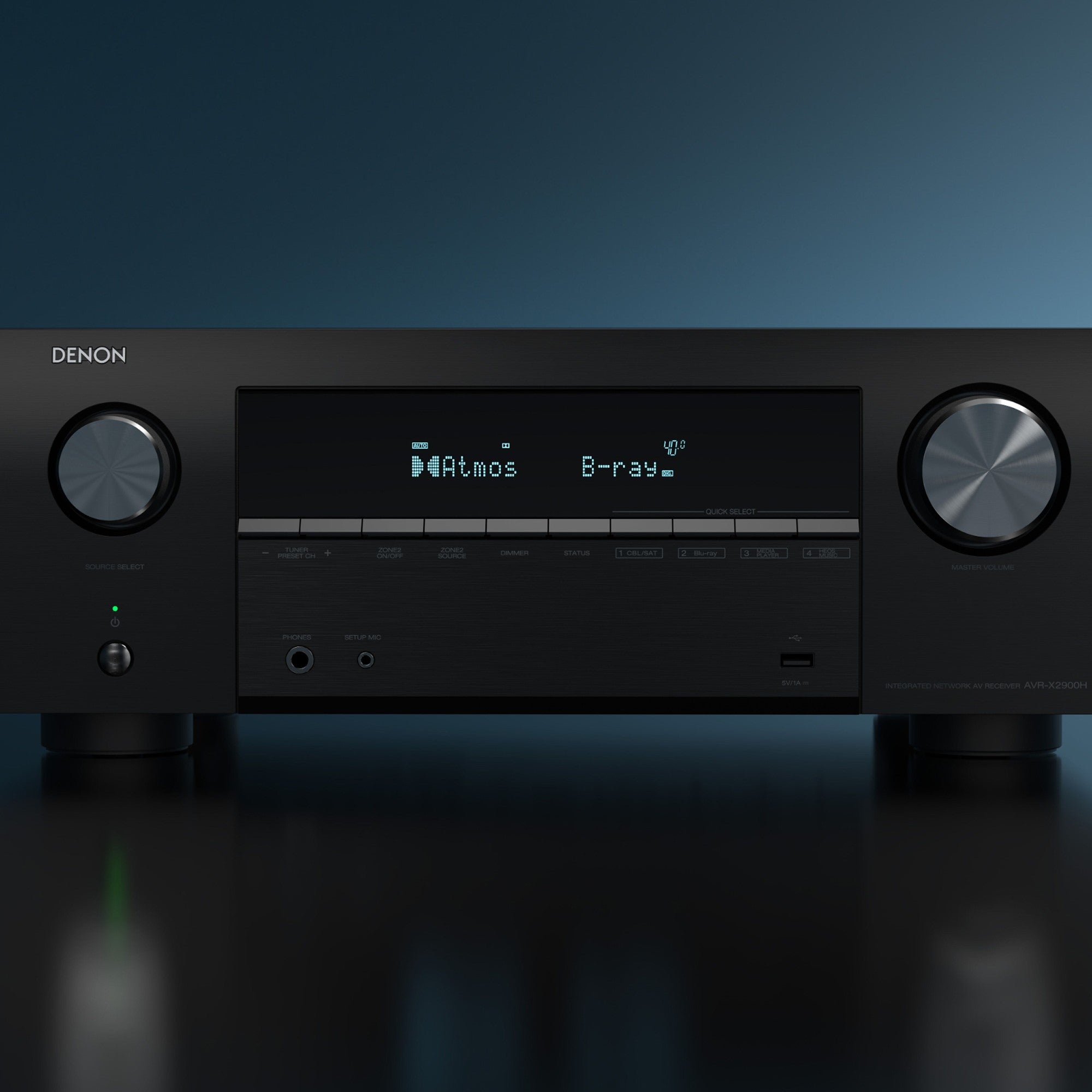Denon AVR-X2900H DAB stereo amplifiers, front