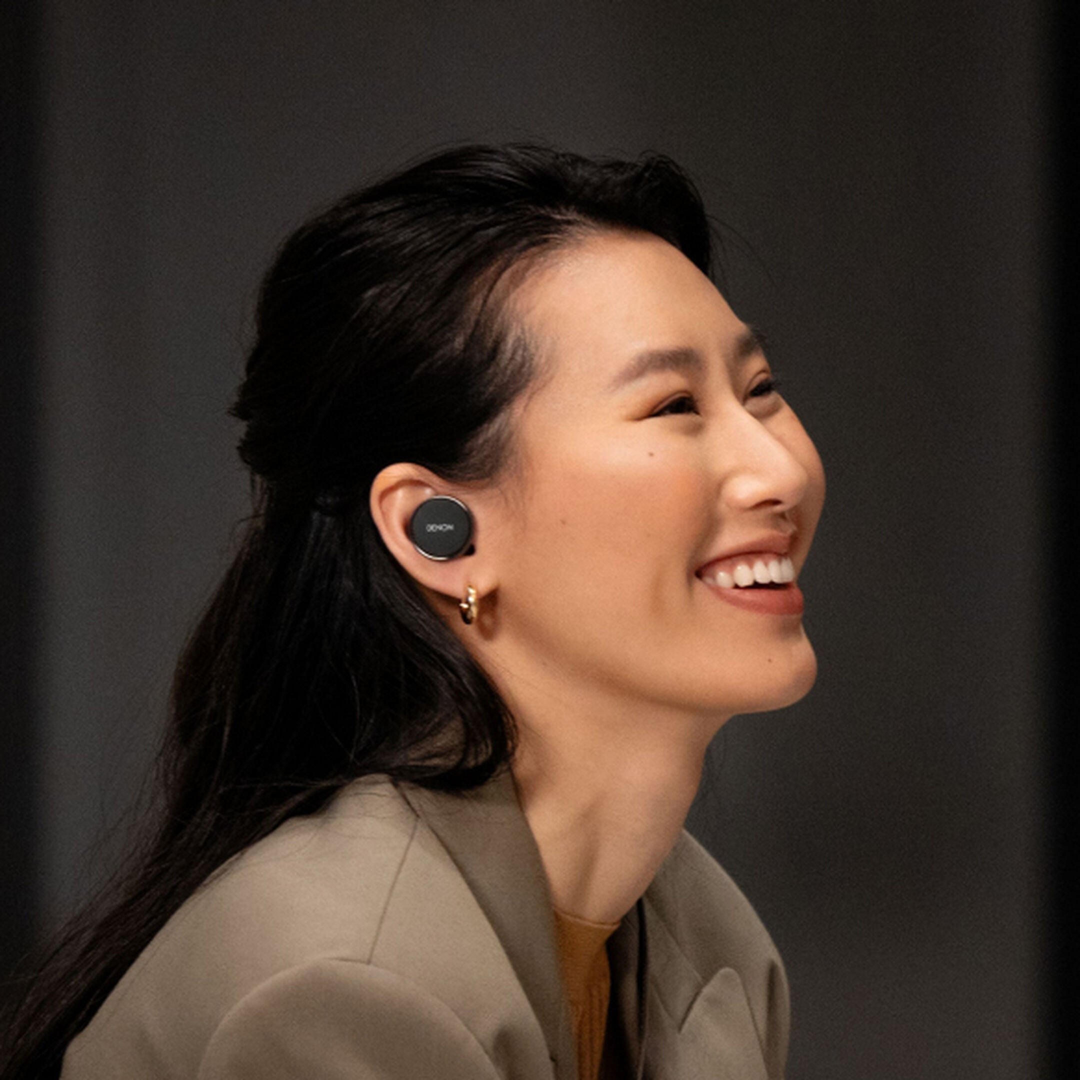 Denon PerL PRO wireless in-ear headphones, lifestyle
