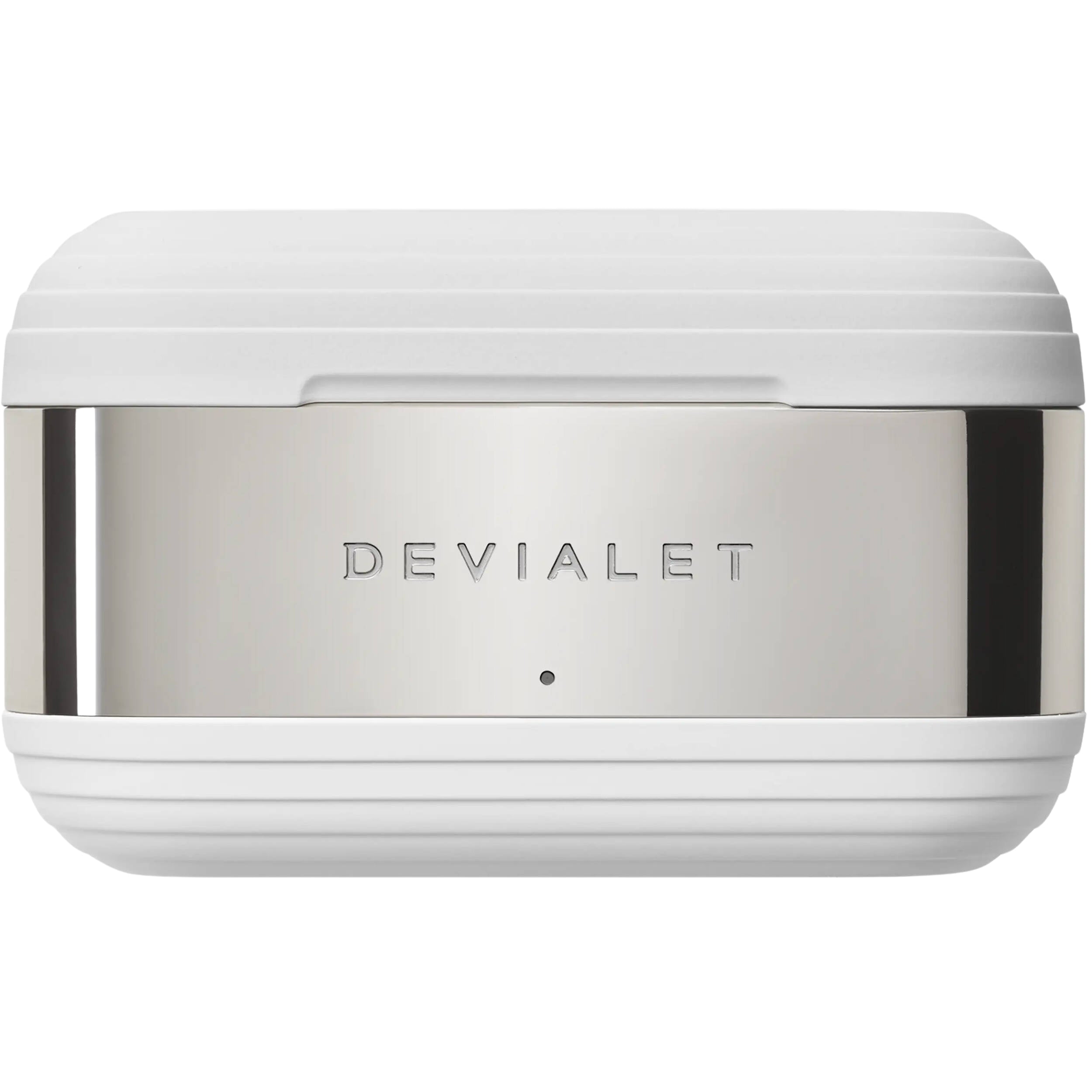 Devialet Gemini II wireless in-ear headphones, white case closed