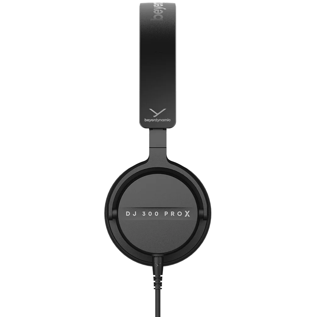 Beyerdynamic DJ 300 Pro X DJ headphones showing side view with adjustable headband and over-ear design.