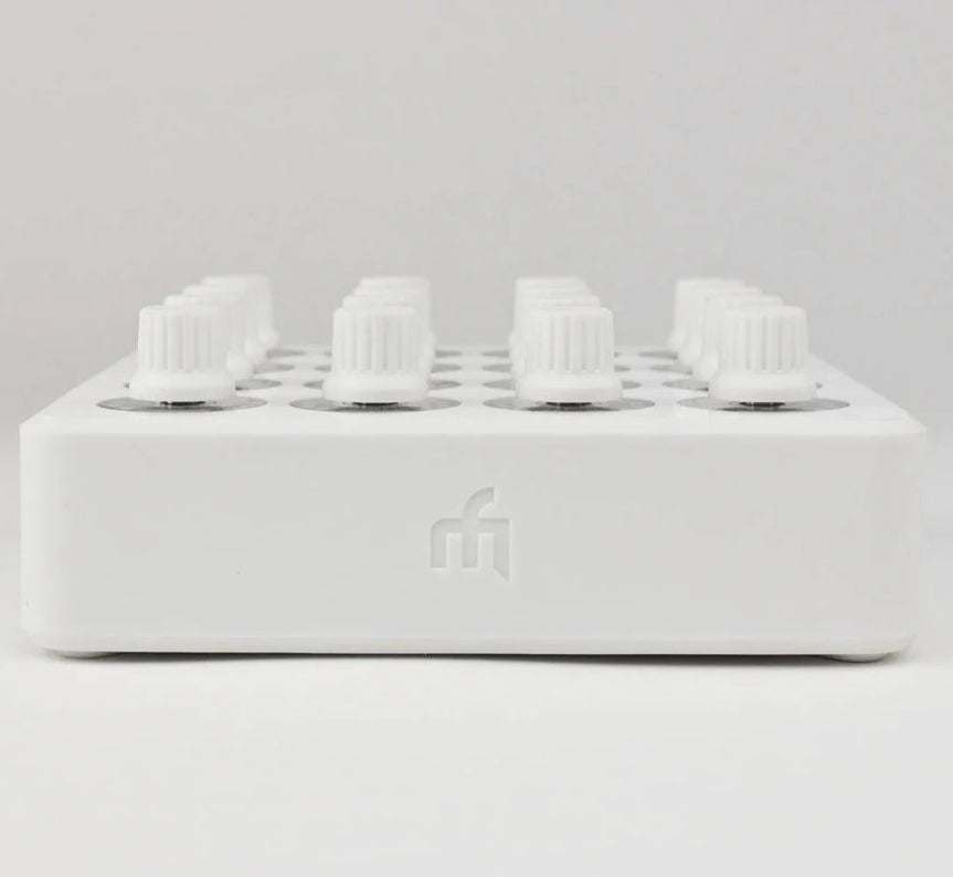DJ TechTools MIDI Fighter Twister MIDI controller, white front view