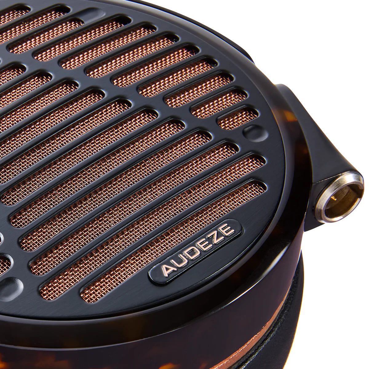 Audeze LCD-5 wired headphones with sleek black ear cups and headband, showing the high-quality audio design.
