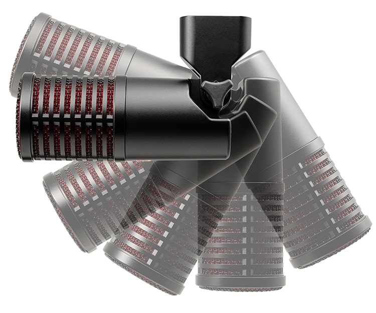 SE Electronics DynaCaster DCM8 dynamic microphone shown with its sleek design and handheld build for vocals and live sound.